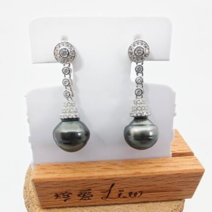 Boucles d'oreilles perle de Tahiti 9mm