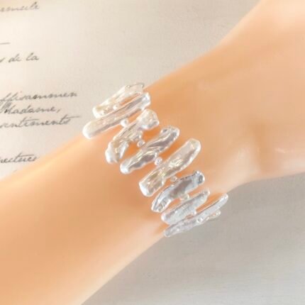Bracelet en Perle Baroque Baguette